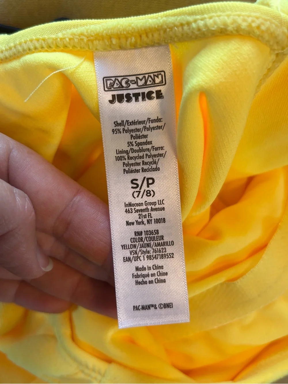NWT Justice *Bundle of 2* girls Pacman swimsuit and Flutter shorts sz 7/8